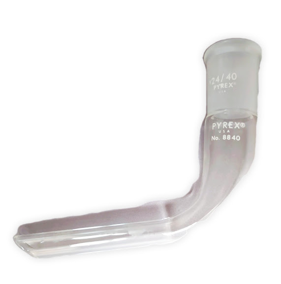 Tubo adaptador angular 105° con junta cónica 24/40