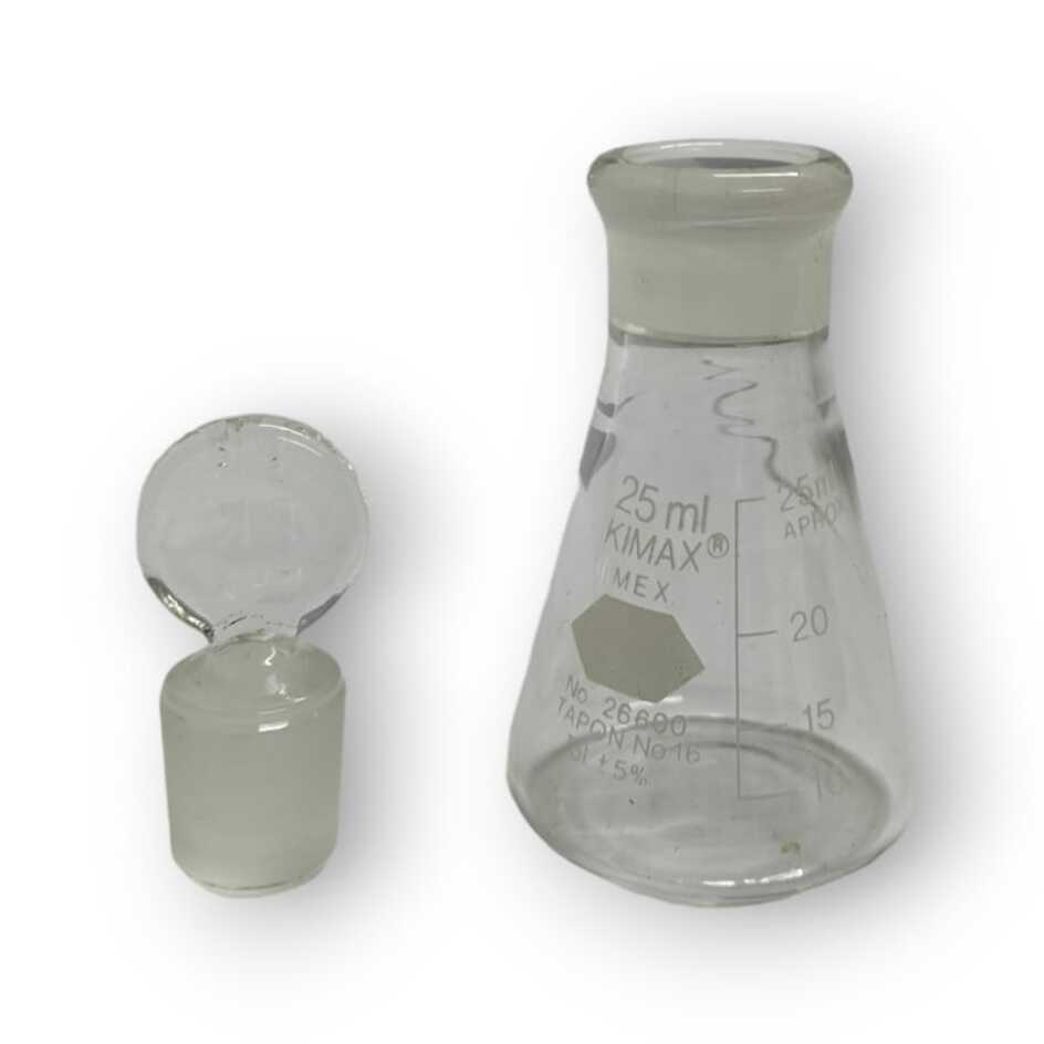 Matraz Erlenmeyer con tapón de vidrio
