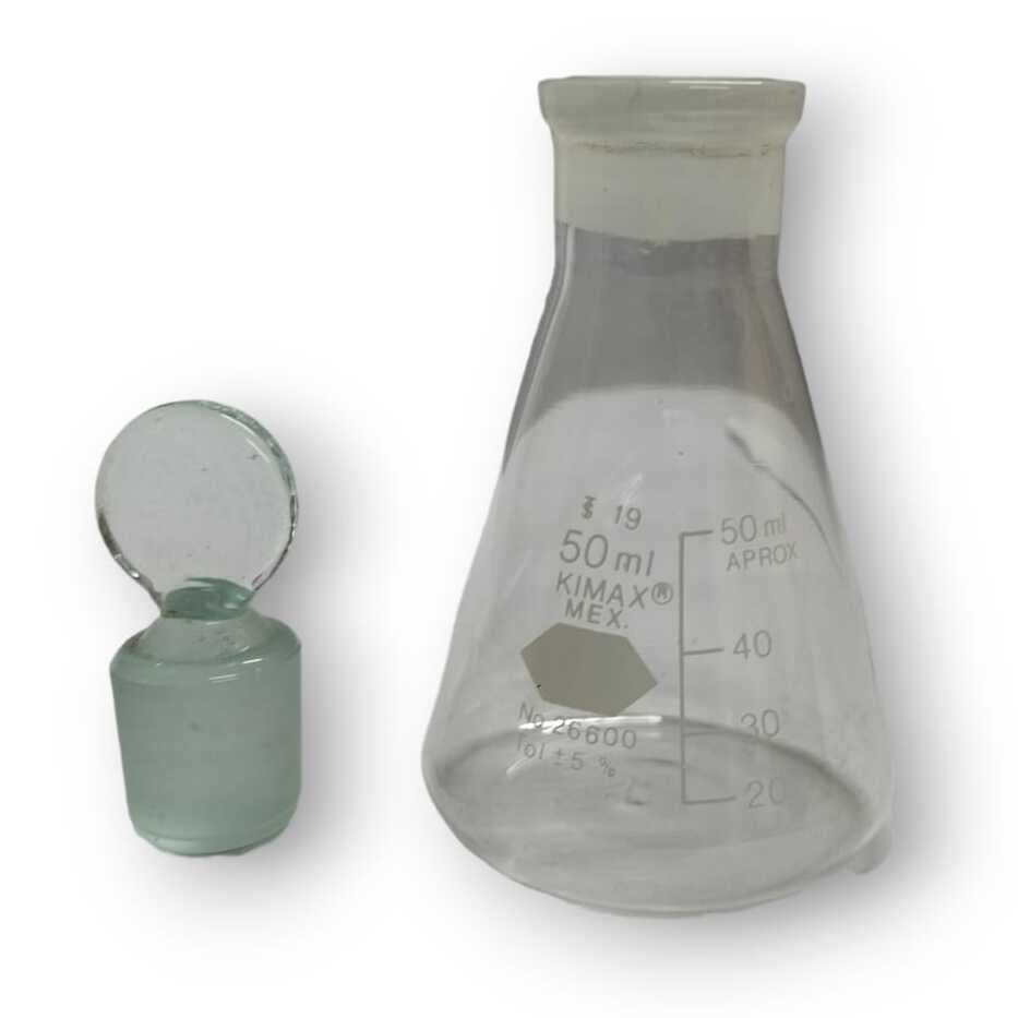 Matraz Erlenmeyer con tapón de vidrio