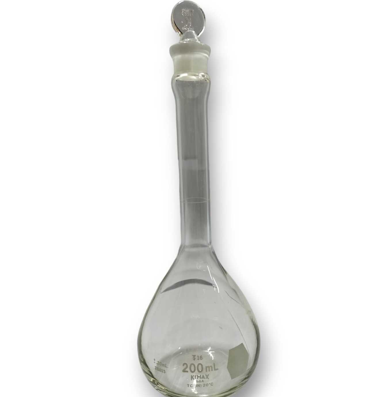 Matraz volumétrico,"Tipo B" tapón vidrio.