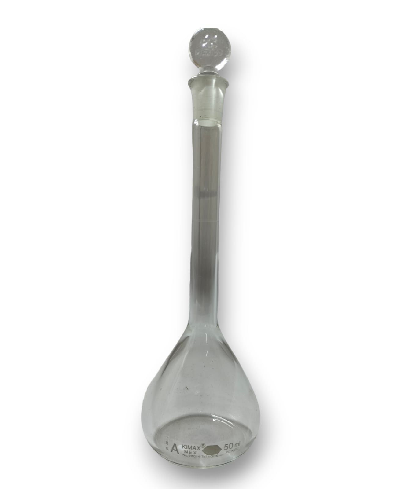 Matraz volumétrico "Tipo A", Tapón vidrio.