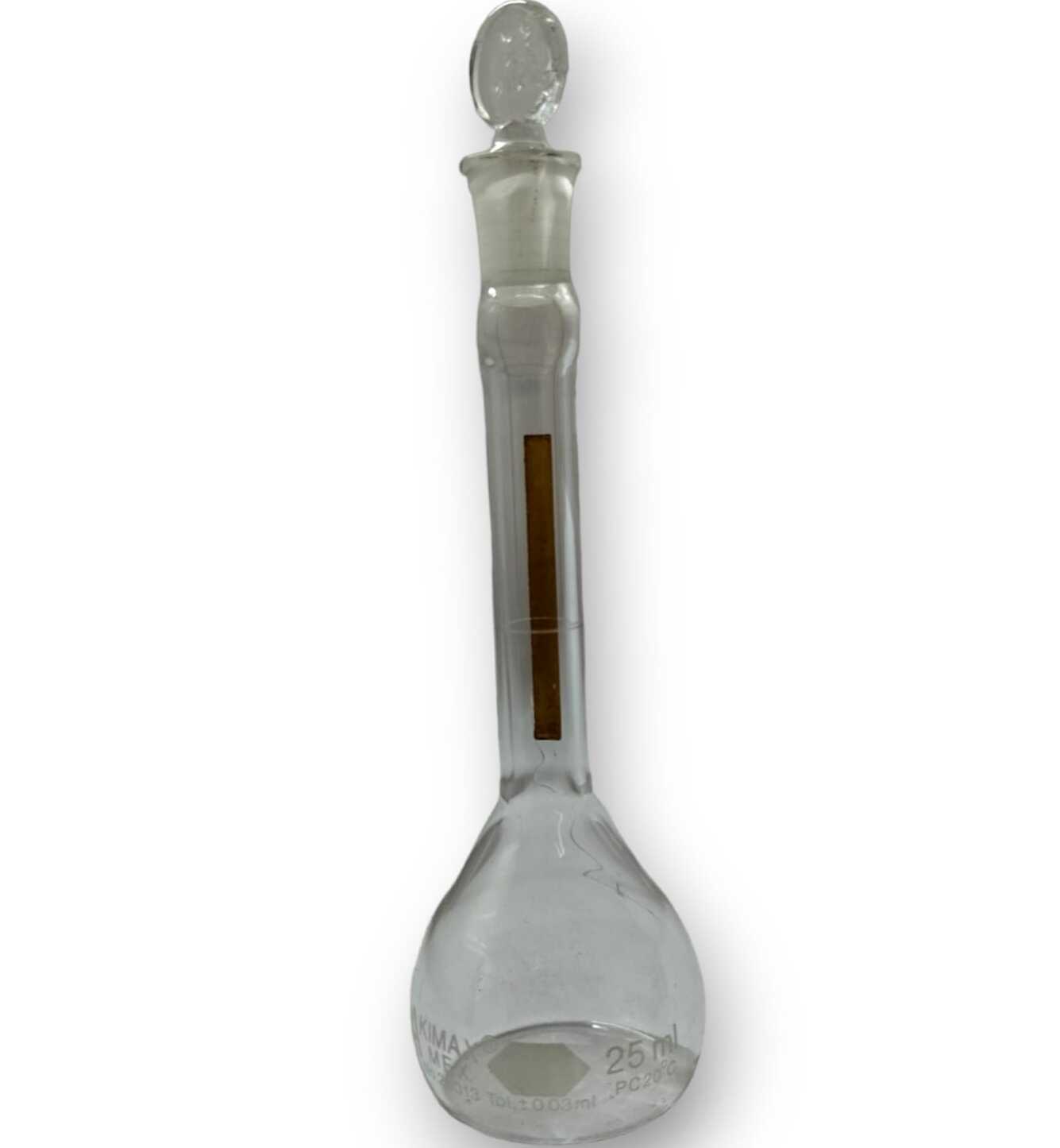 Matraz volumétrico "Tipo A" Banda roja contraste, Tapón de vidrio