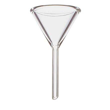 Embudo cónico, tallo corto, 58° (grados)