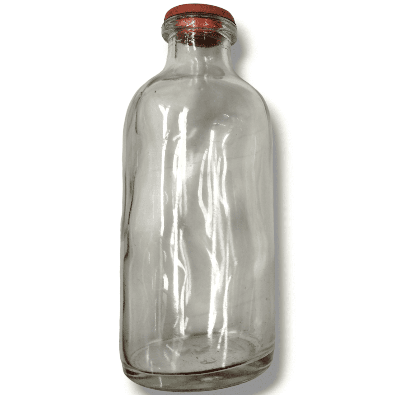 Frasco transparente con Tapón plástico ROSA