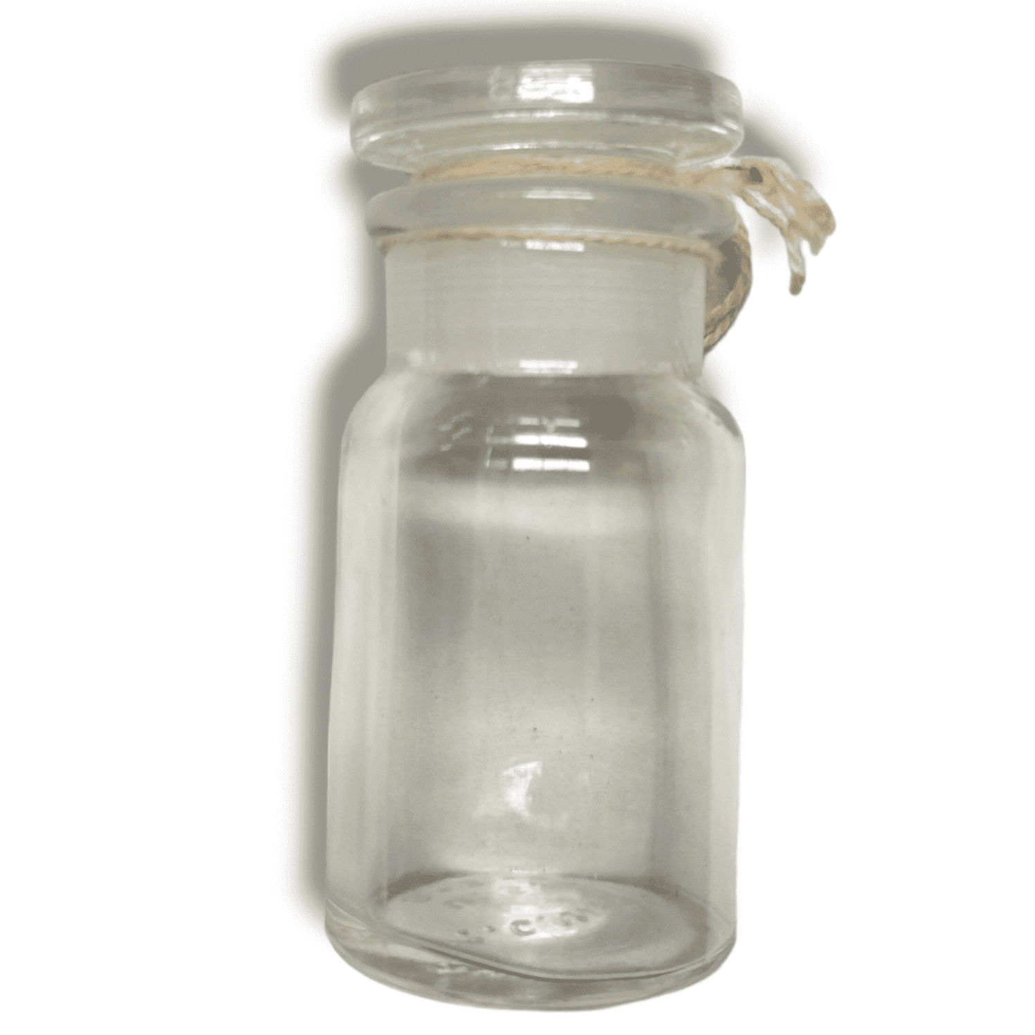 Frasco transparente con tapón de esmeríl