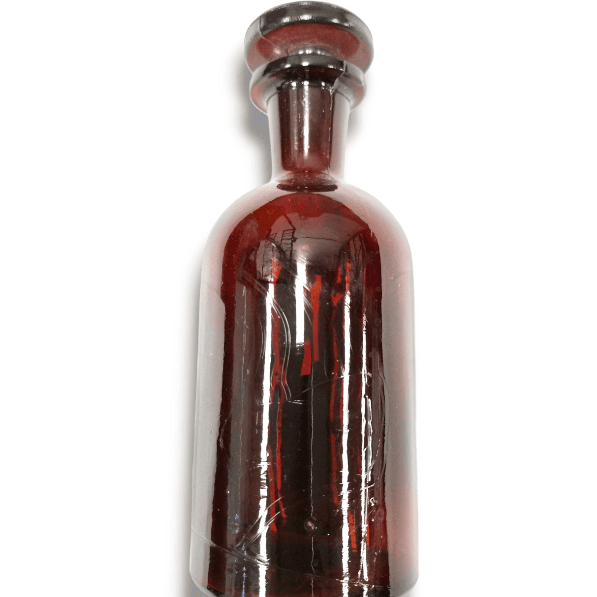 Frasco AMBAR con tapón esmeríl boca angosta