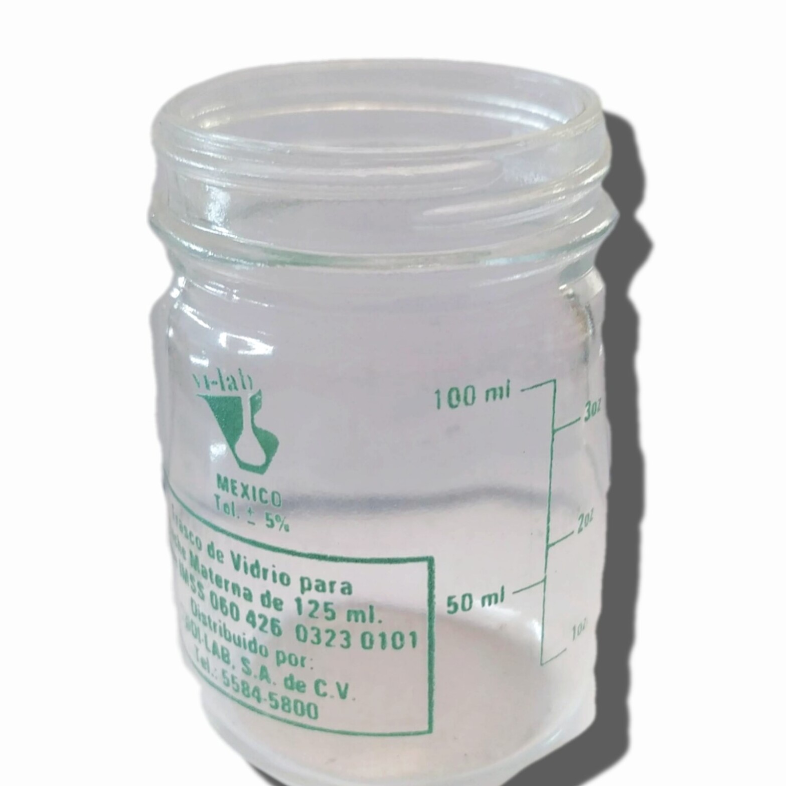 Frasco leche materna línea verde boca ancha 