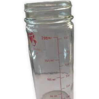 Frasco leche materna línea roja boca ancha 